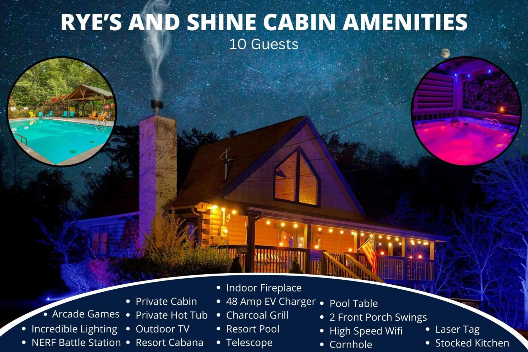 Ryes And Shine Bootlegger'S Cabin! Hot Tub* Pool* Arcade* Billiards *Ev * Pet Friendly セバービル エクステリア 写真